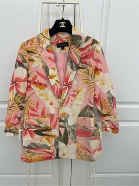RD Pink Tropical Floral Jacket